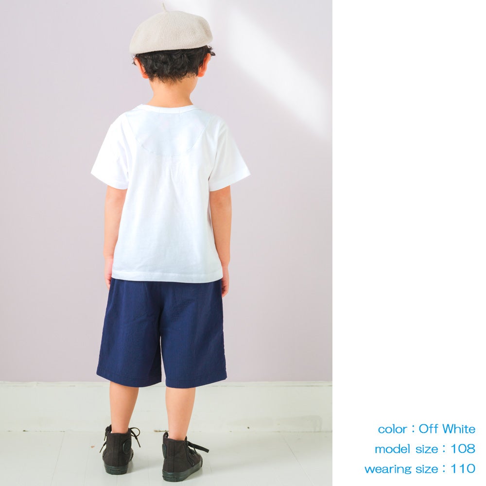 ベビー服 男の子 子ども服 こども キッズ 綿 コットン 働く車 ロゴ 刺繍 チェック柄 切り替え ティーシャツ