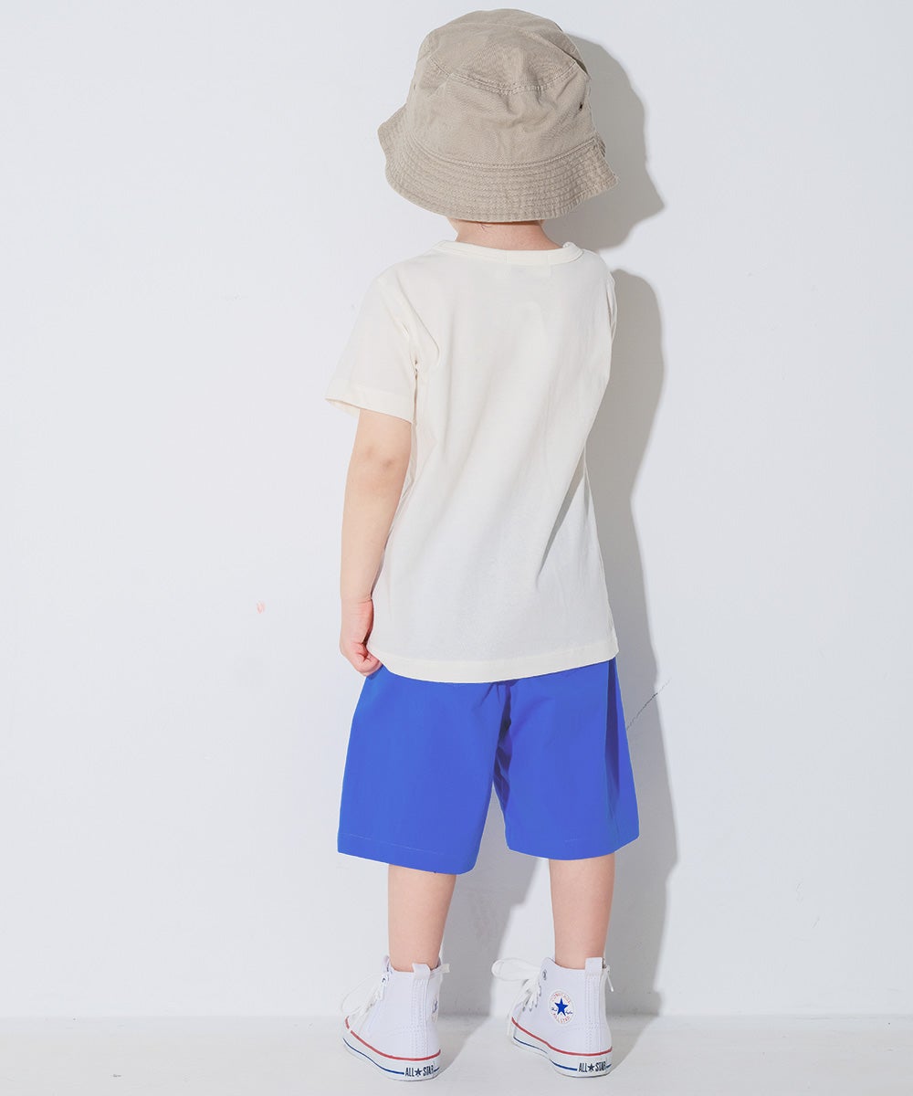 ベビー服 男の子 子ども服 こども キッズ 綿100％ コットン 乗り物 電車 ワッペン ロゴ プリント ティーシャツ アイボリー(12) モデル画像3