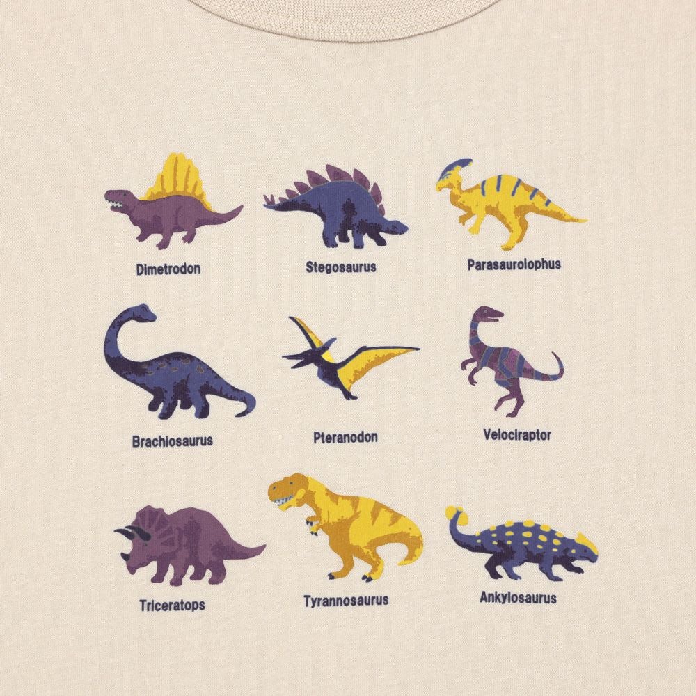 ベビー服 男の子 綿100％ 恐竜 プリント ティーシャツ ベージュ(51) デザインポイント1