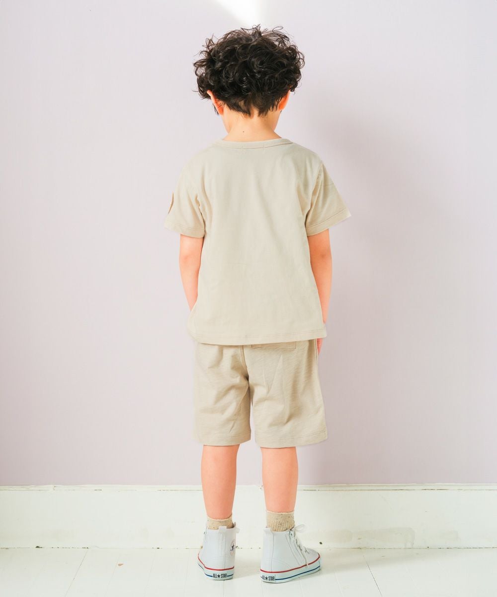 ベビー服 男の子 綿100％ 恐竜 プリント ティーシャツ ベージュ(51) モデル画像2