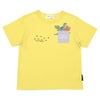 ベビー服 男の子 恐竜 刺繍 ポケット Tシャツ イエロー(04) 正面