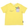 ベビー服 男の子 子ども服 こども服 キッズ カジュアル 恐竜 刺繍 　ポケット イエロー(04) 正面