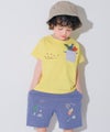 ベビー服 男の子 子ども服 こども服 キッズ カジュアル 恐竜 刺繍 　ポケット イエロー(04) モデル画像全身