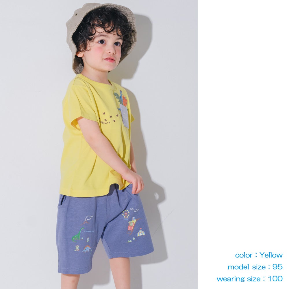 ベビー服 男の子 子ども服 こども服 キッズ カジュアル 恐竜 刺繍 　ポケット