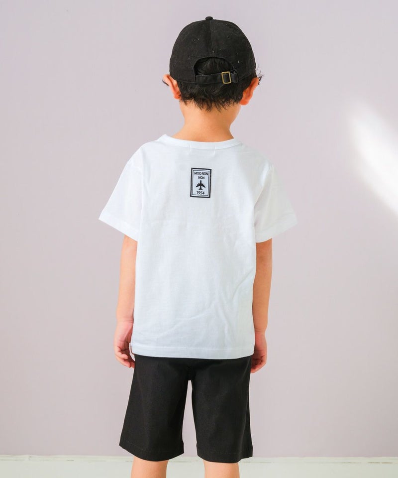 綿100％ 飛行機 ロゴ プリント Tシャツ