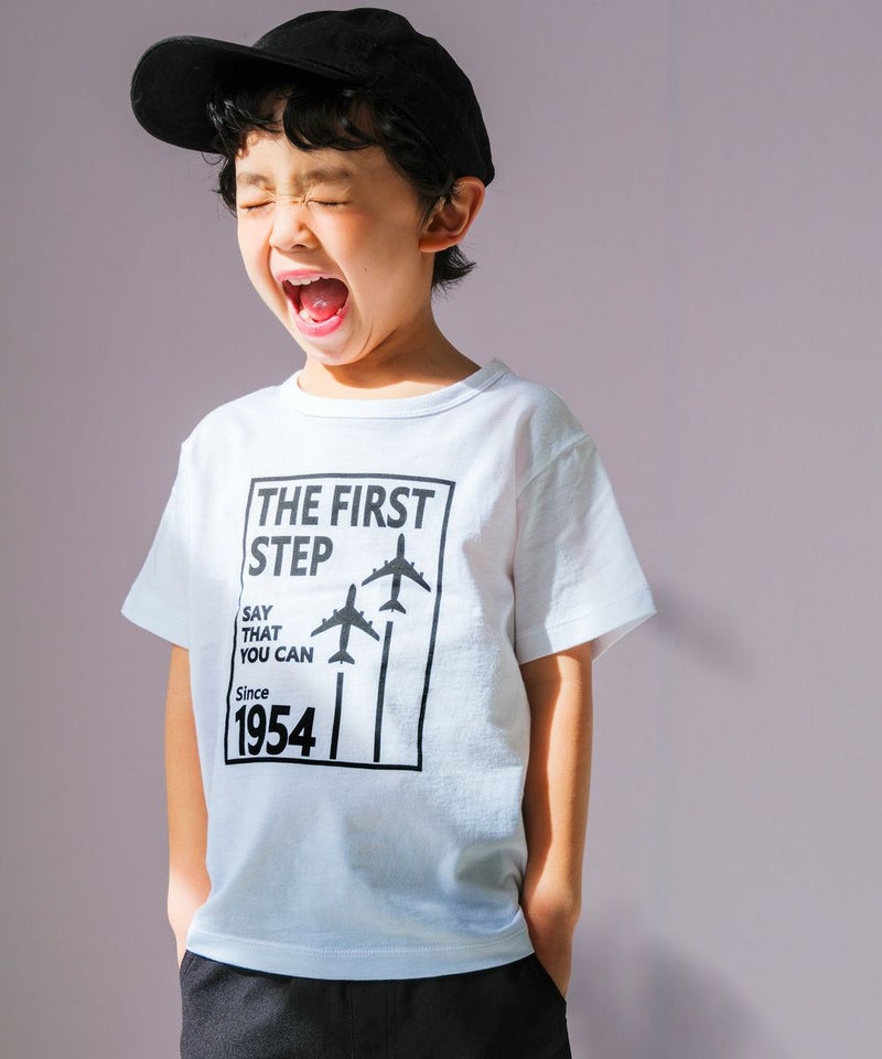 綿100％トランペット奏者＆ロゴ刺繍Tシャツ