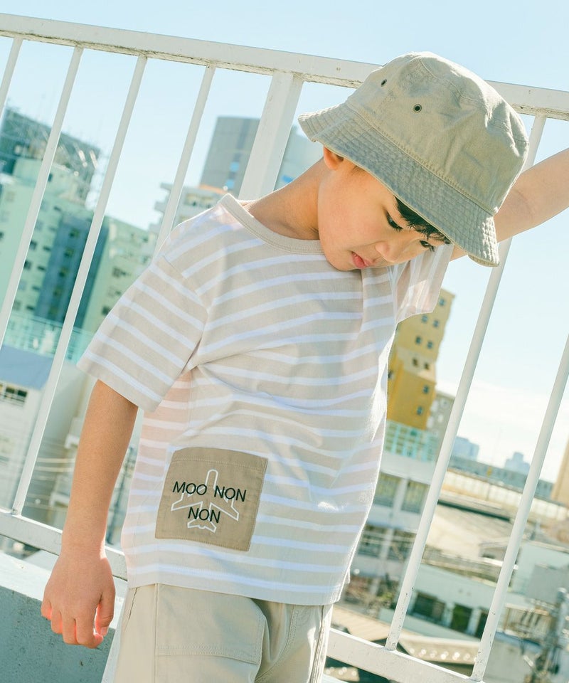綿100% くま ドラム プリント Tシャツ
