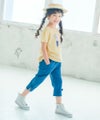 子供服 女の子 綿100％ お洋服プリント リボン Tシャツ イエロー(04) モデル画像3