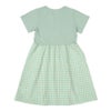 子供服 女の子 チェック柄＆飾りボタン付き　ワンピース グリーン(08) 背面