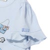 子供服 女の子 綿100％ 小物モチーフ 裾フリル Tシャツ ブルー(61) デザインポイント2