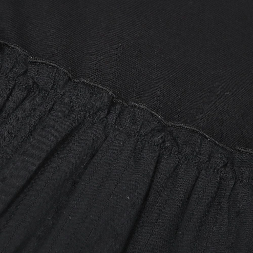 子供服 女の子 フリル切替 Tシャツ ブラック(00) デザインポイント1