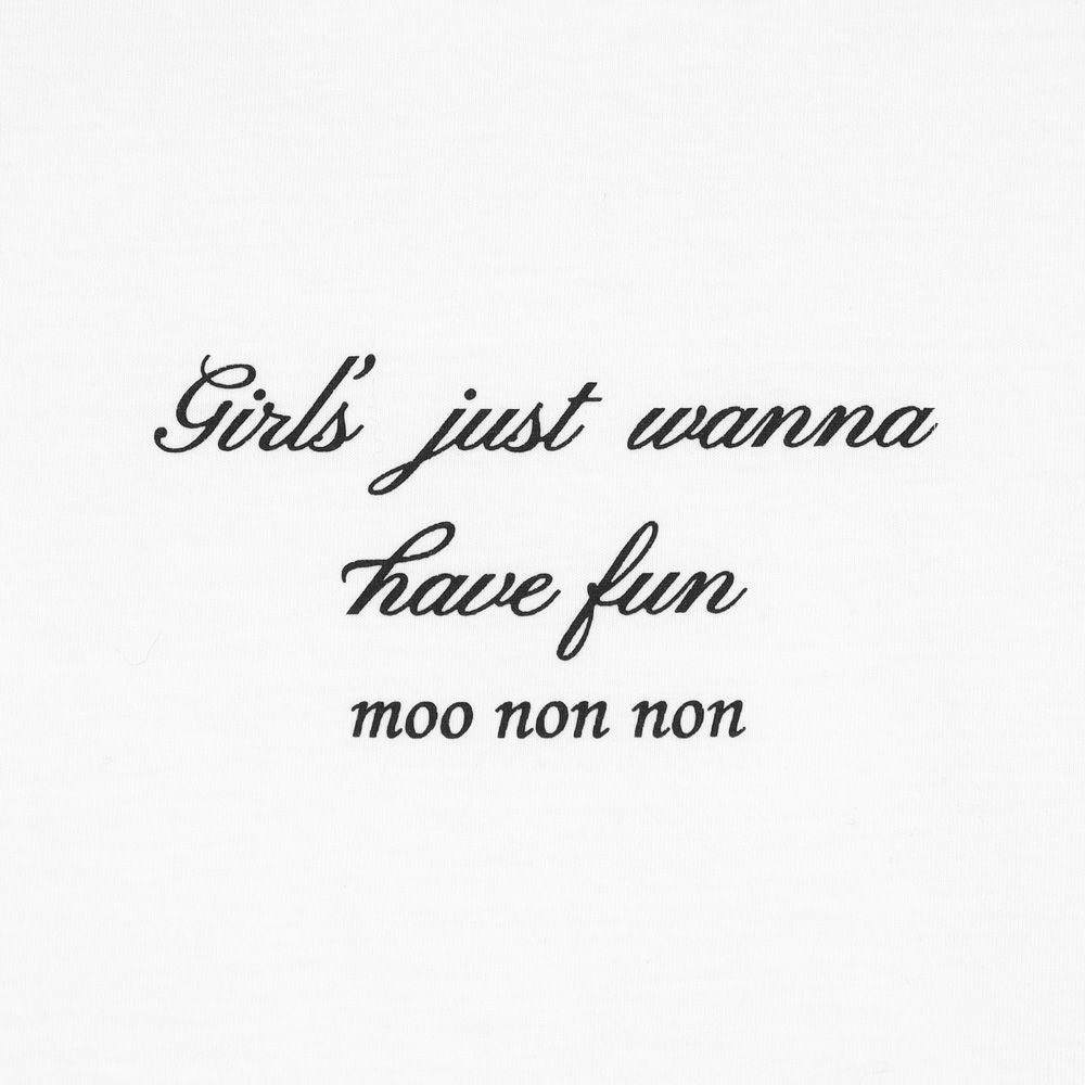 子供服 女の子 綿100％ 5分袖 ロゴプリント Tシャツ オフホワイト(11) デザインポイント1