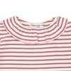ベビー服 女の子 フリル衿 ボーダー ベーシック Tシャツ ショッキングピンク(21) デザインポイント1