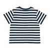 ベビー服 男の子 ポケット付 ロゴ ボーダー Tシャツ ホワイト×ネイビー(17) 背面