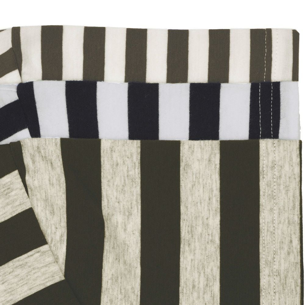 ベビー服 男の子 ポケット付 ロゴ ボーダー Tシャツ チャコールグレー×杢ｸﾞﾚｰ（94） デザインポイント2