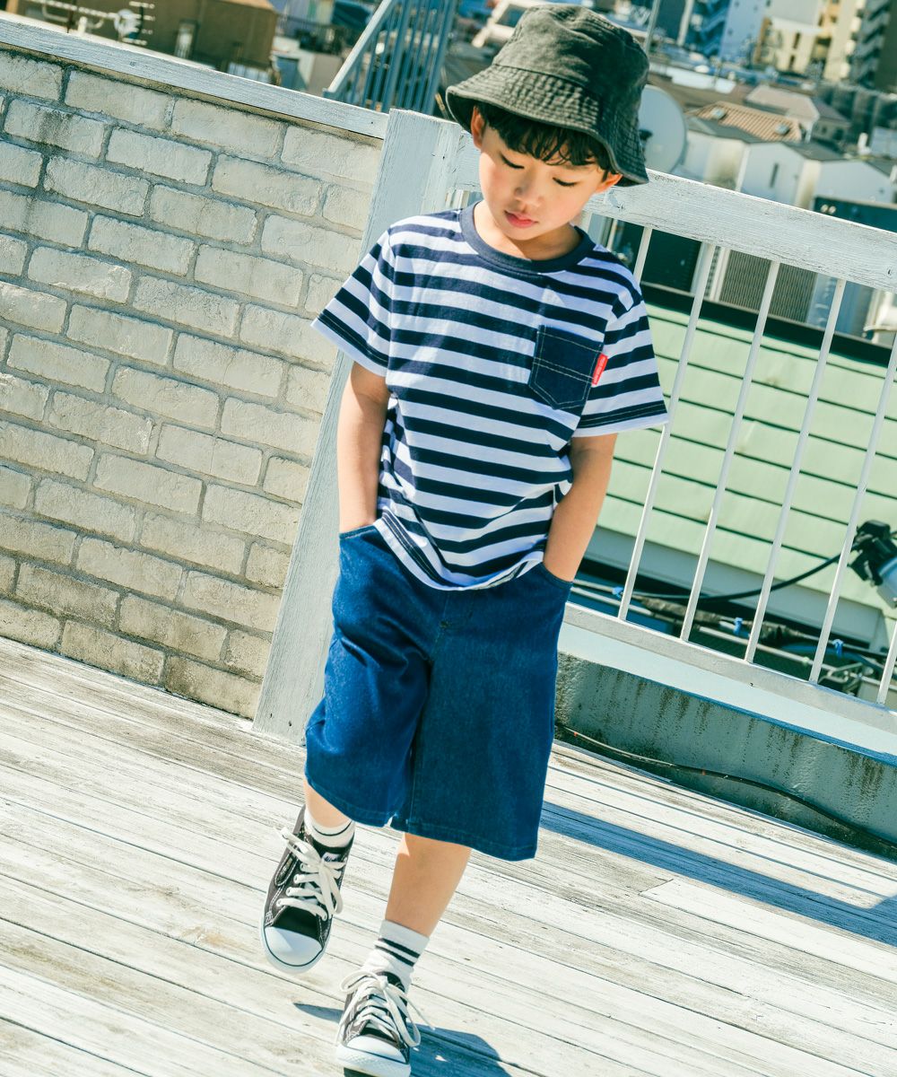 バミューダパンツ ウエストゴム ニットデニム｜ベビー・子供服 通販