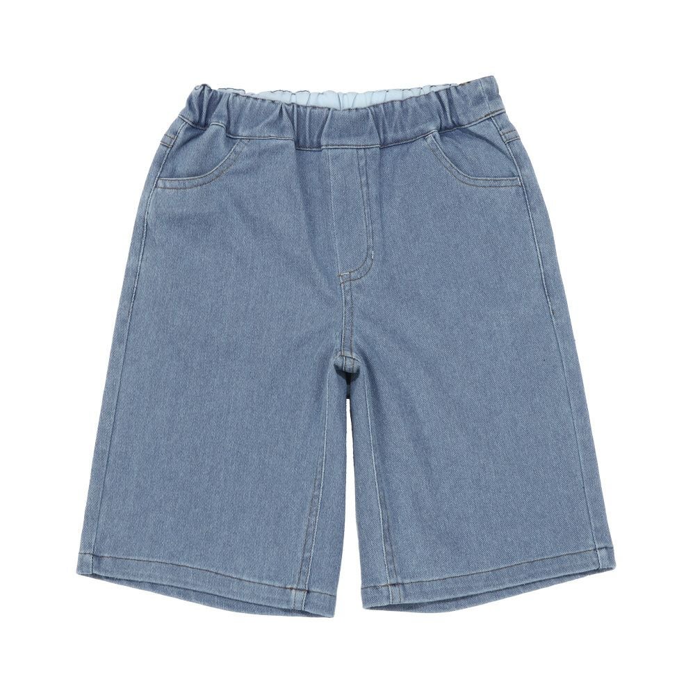 ベビー服 男の子 インディゴ染め ウエストゴム デニム ブルー(61) 正面