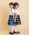子供服 女の子 綿100％  音符 スカート ブルー(61) モデル画像4
