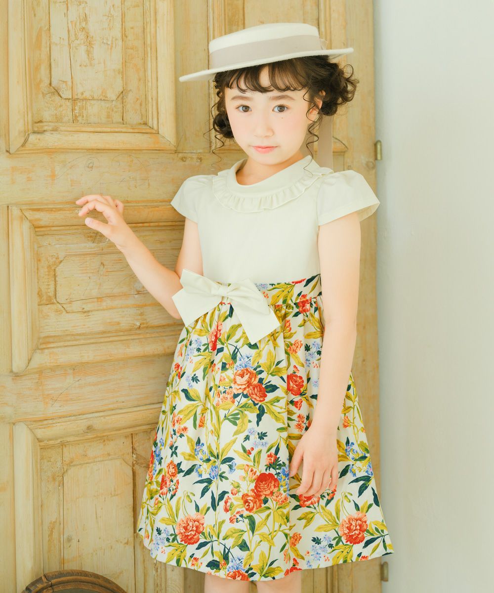 日本製 リバティプリント使用 フリル襟 ワンピース｜ベビー・子供服