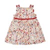 ベビー服 女の子 日本製 リバティプリント使用 スイーツ柄 ワンピース レッド(03) 背面