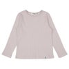 ベビー服 女の子 綿100％ リブ素材 長袖 Tシャツ ピンク(02) 正面