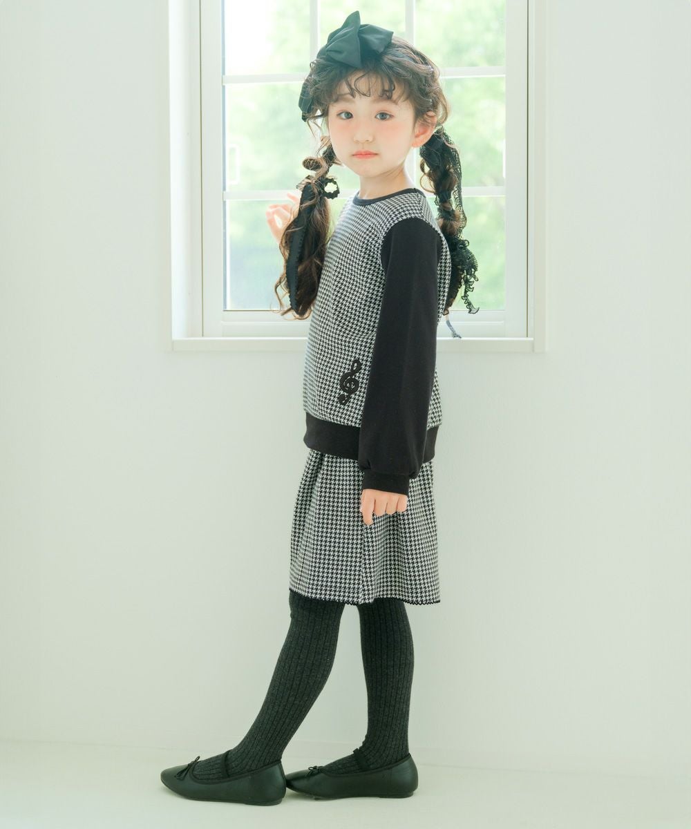 千鳥格子 袖切替えデザイン 長袖 Tシャツ｜ベビー・子供服 通販