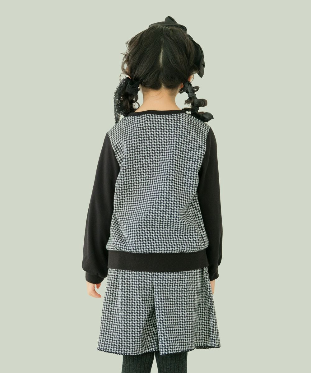 千鳥格子 袖切替えデザイン 長袖 Tシャツ｜ベビー・子供服 通販