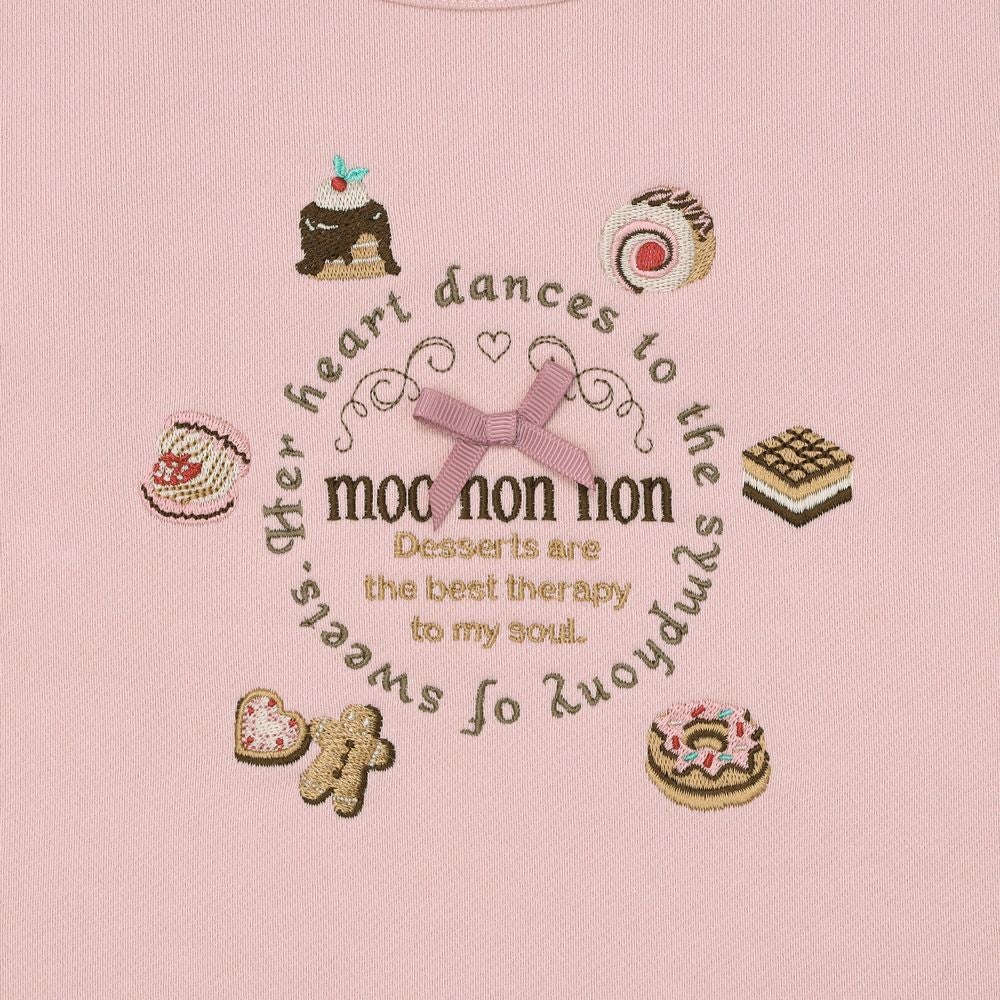 ベビー服 女の子 スイーツ 刺繍 トレーナー ピンク(02) デザインポイント2