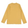 子供服 女の子 ワンポイント ドッグ 犬 刺繍 長袖 Tシャツ イエロー(04) 背面