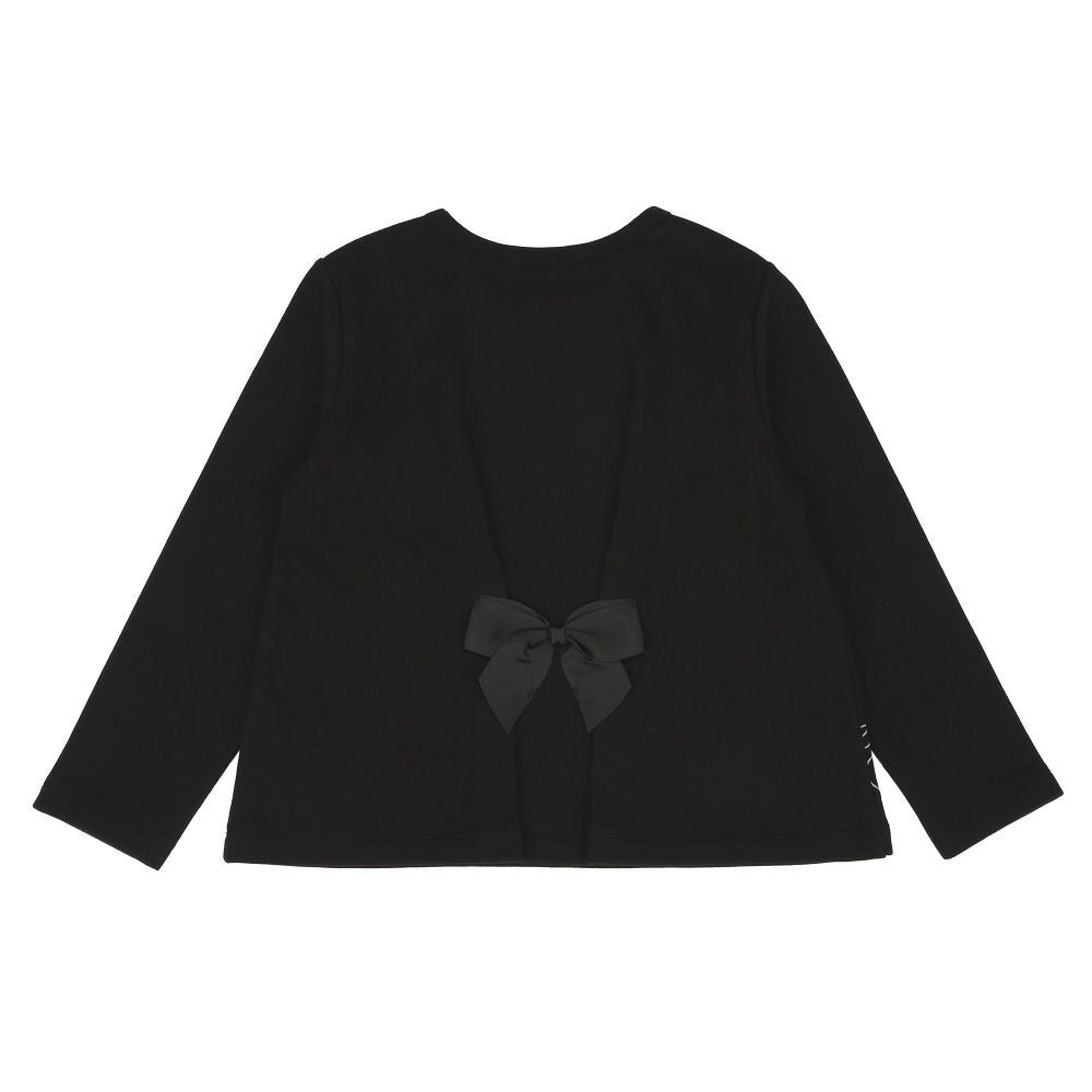 ベビー服 女の子 キッズ ジュニア おんなのこ さくらんぼ リボン 刺繍 ブラック(00) 背面