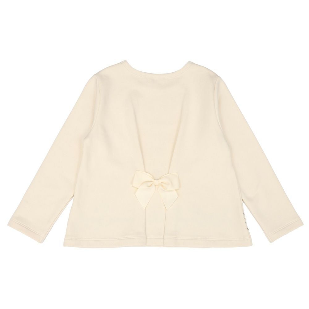 ベビー服 女の子 キッズ ジュニア おんなのこ さくらんぼ リボン 刺繍 アイボリー(12) 背面