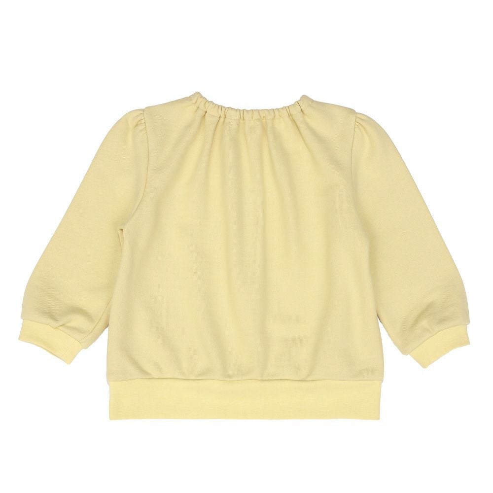 ベビー服 女の子 うさぎ ワッペン トレーナー イエロー(04) 背面