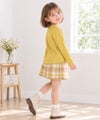 ベビー服 女の子 音符ロゴ付き リブ素材 長袖 Tシャツ イエロー(04)