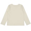 ベビー服 女の子 音符ロゴ付き リブ素材 長袖 Tシャツ オフホワイト(11) 背面