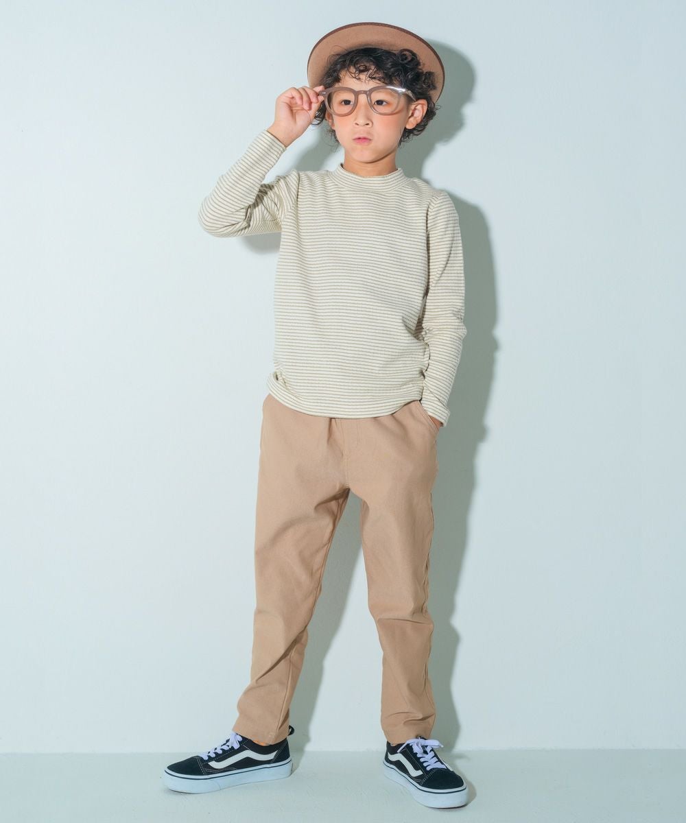 子供服 男の子 クルーネック 長袖 Tシャツ オフホワイト(11) モデル