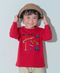 ベビー服 男の子 働く車 刺繍 微起毛トレーナー