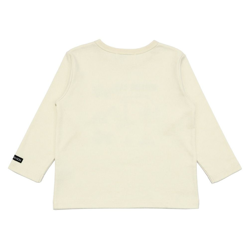 ベビー服 男の子 働く車 刺繍 微起毛トレーナー オフホワイト(11) 背面