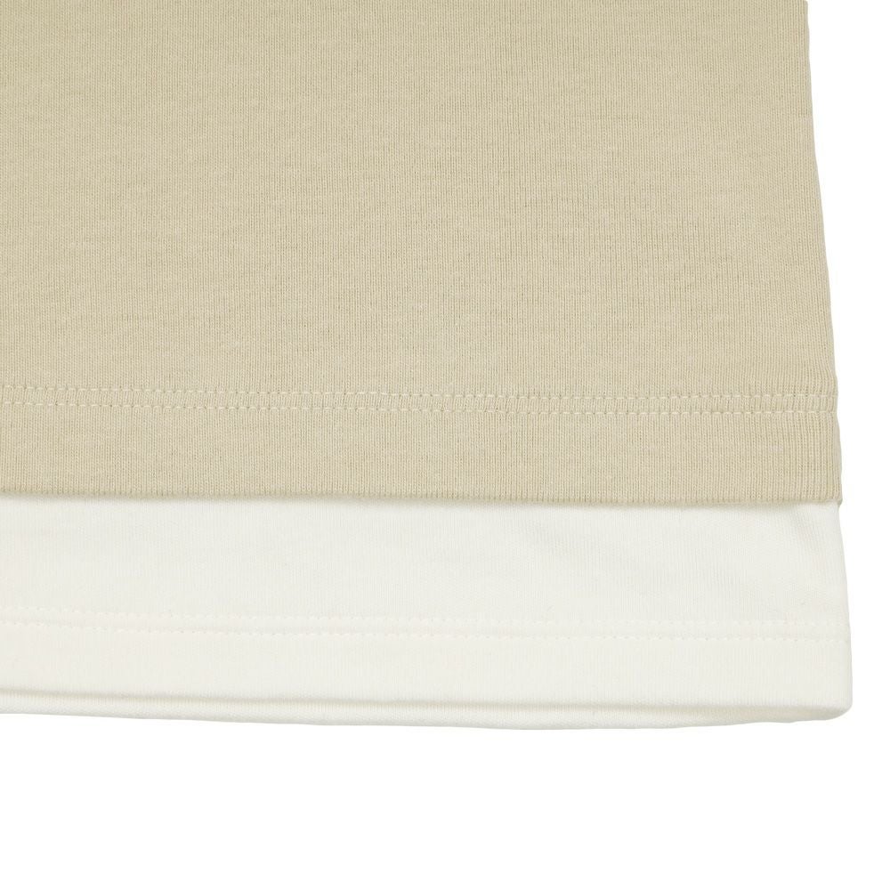 子供服 男の子 レイヤード風 ブランドロゴ ポケット トレーナー ベージュ(51) デザインポイント2