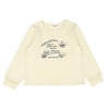 子供服 女の子 ティーパーティー 刺繍 裏起毛トレーナー アイボリー(12) 正面