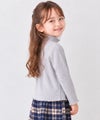 子供服 女の子 リブ生地 ハイネック 長袖Tシャツ 杢ｸﾞﾚｰ(92)