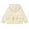 ベビー服 女の子 フード取り外し可能 ティアード 裏起毛 パーカー アイボリー(12) 背面
