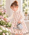 ベビー服 女の子 こども服 キッズ 花柄 ファスナー アイボリー(12) モデル画像3