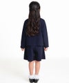 子供服 女の子 綿100％ 音符刺繍 キュロット ネイビー(06) モデル画像