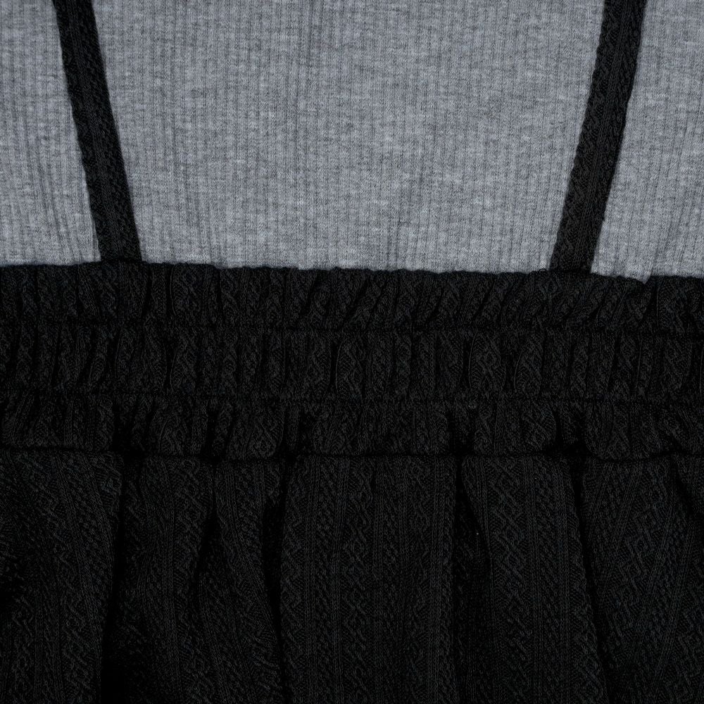 ベビー服 女の子 重ね着風 ペプラム長袖Tシャツ ブラック(00) デザインポイント2