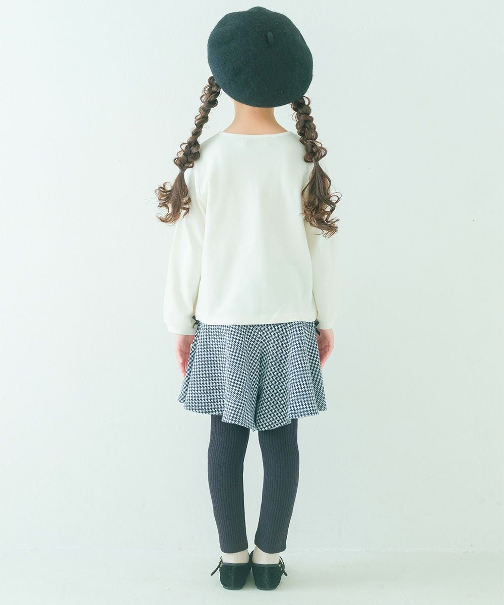 ベビー服 女の子 こども服 キッズ ジュニア リブ ウエストゴム ブラック(00) モデル画像全身