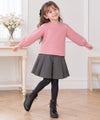 ベビー服 女の子 リボン ニット風 長袖 Tシャツ ピンク(02)