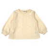 ベビー服 女の子 リボン ニット風 長袖 Tシャツ オフホワイト(11) 正面