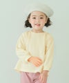 ベビー服 女の子 リボン ニット風 長袖 Tシャツ オフホワイト(11) モデル画像1