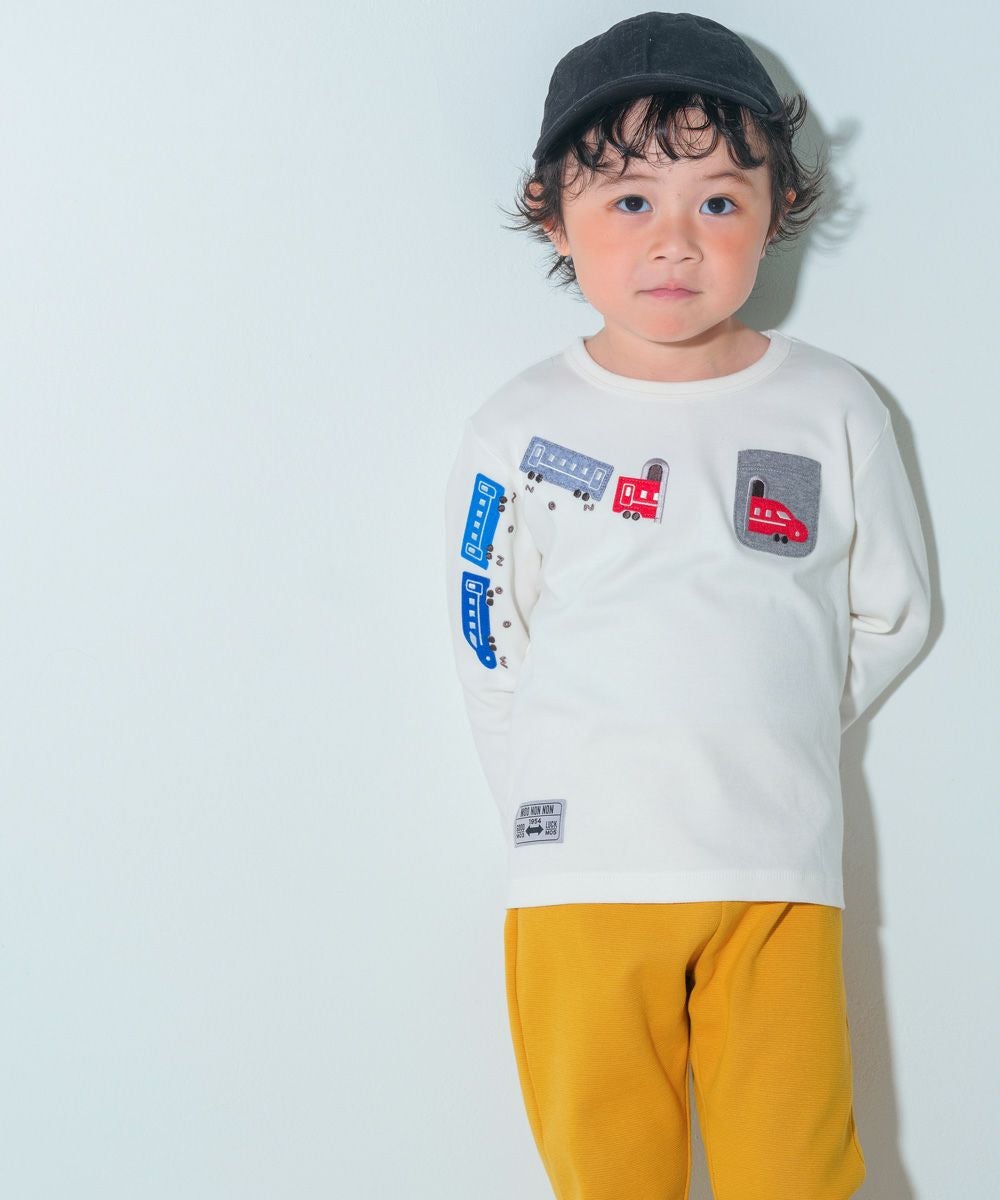 ベビー服 男の子 男女兼用 ストレートパンツ イエロー(04) モデル画像2