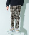ベビー服 男の子 ニット 10分丈パンツ チェック ボトム ボトムス ズボン ブラック(00) モデル画像1